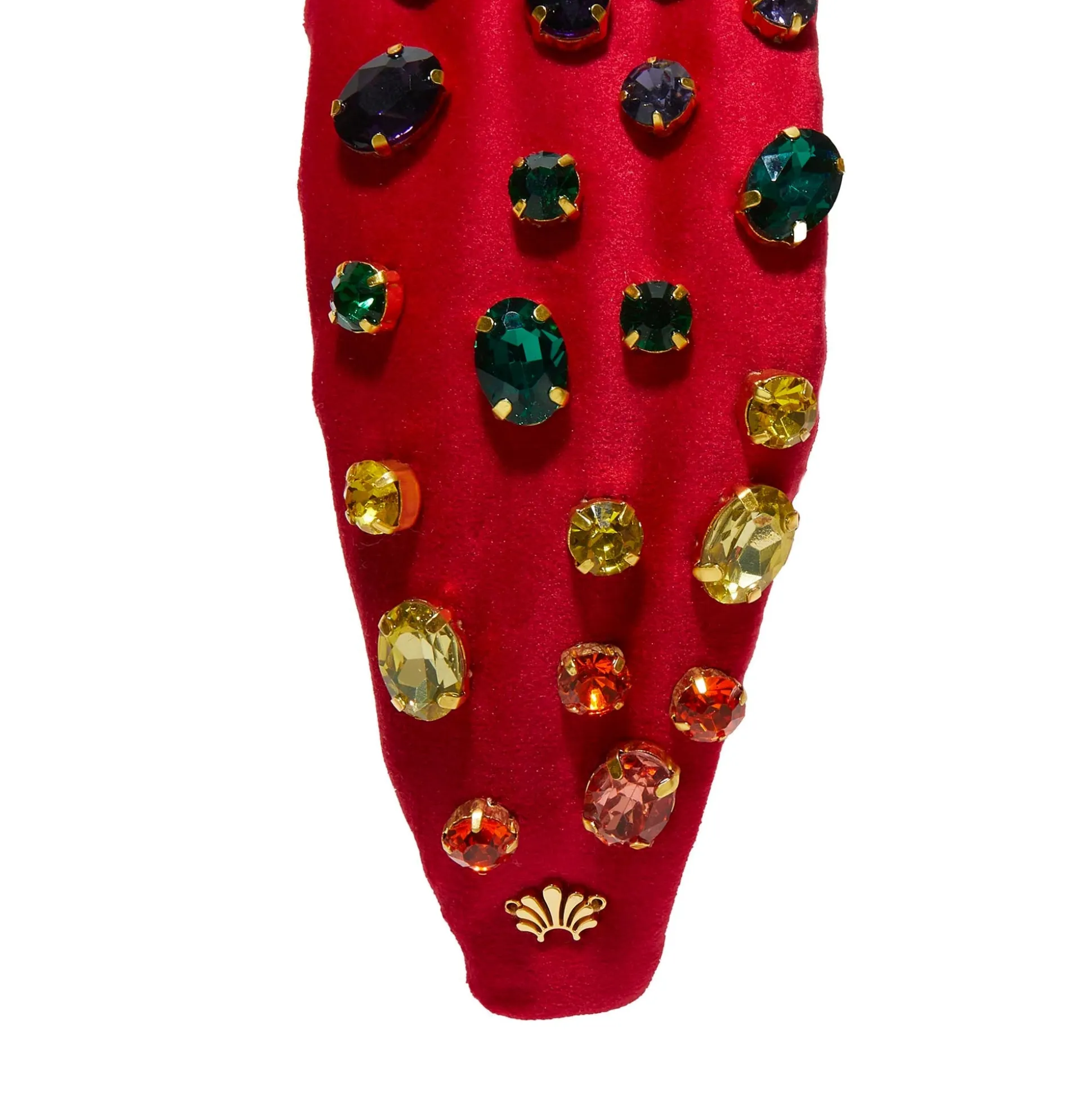 CRIMSON RED EXCLUSIVE HOLLY OVAL CRYSTAL HEADBAND