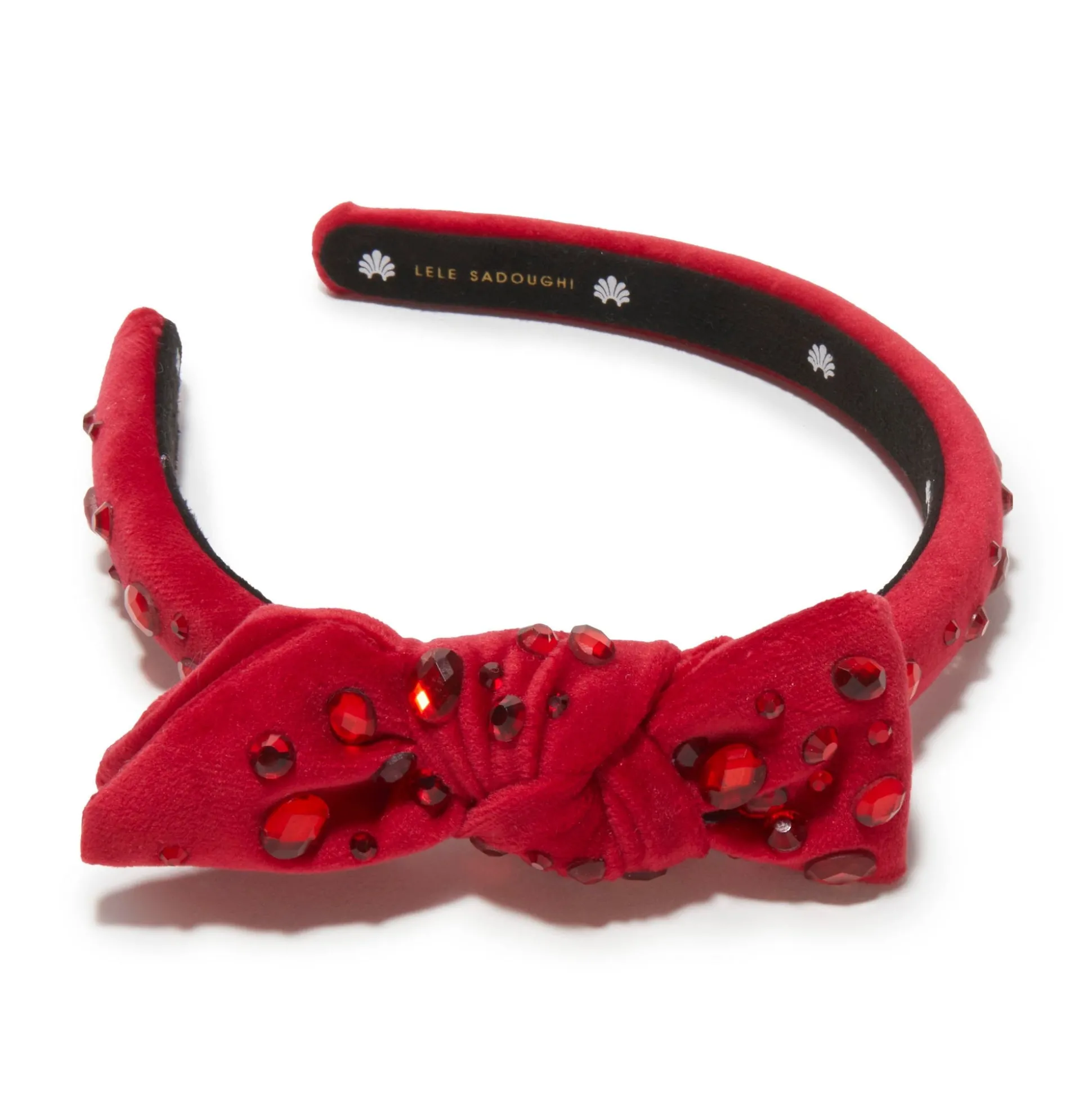 CRIMSON RED EXCLUSIVE SLIM HOLLY CRYSTAL HEADBAND