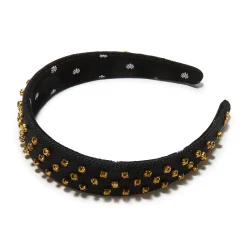 CRYSTAL DORADO BURLAP BESSETTE HEADBAND