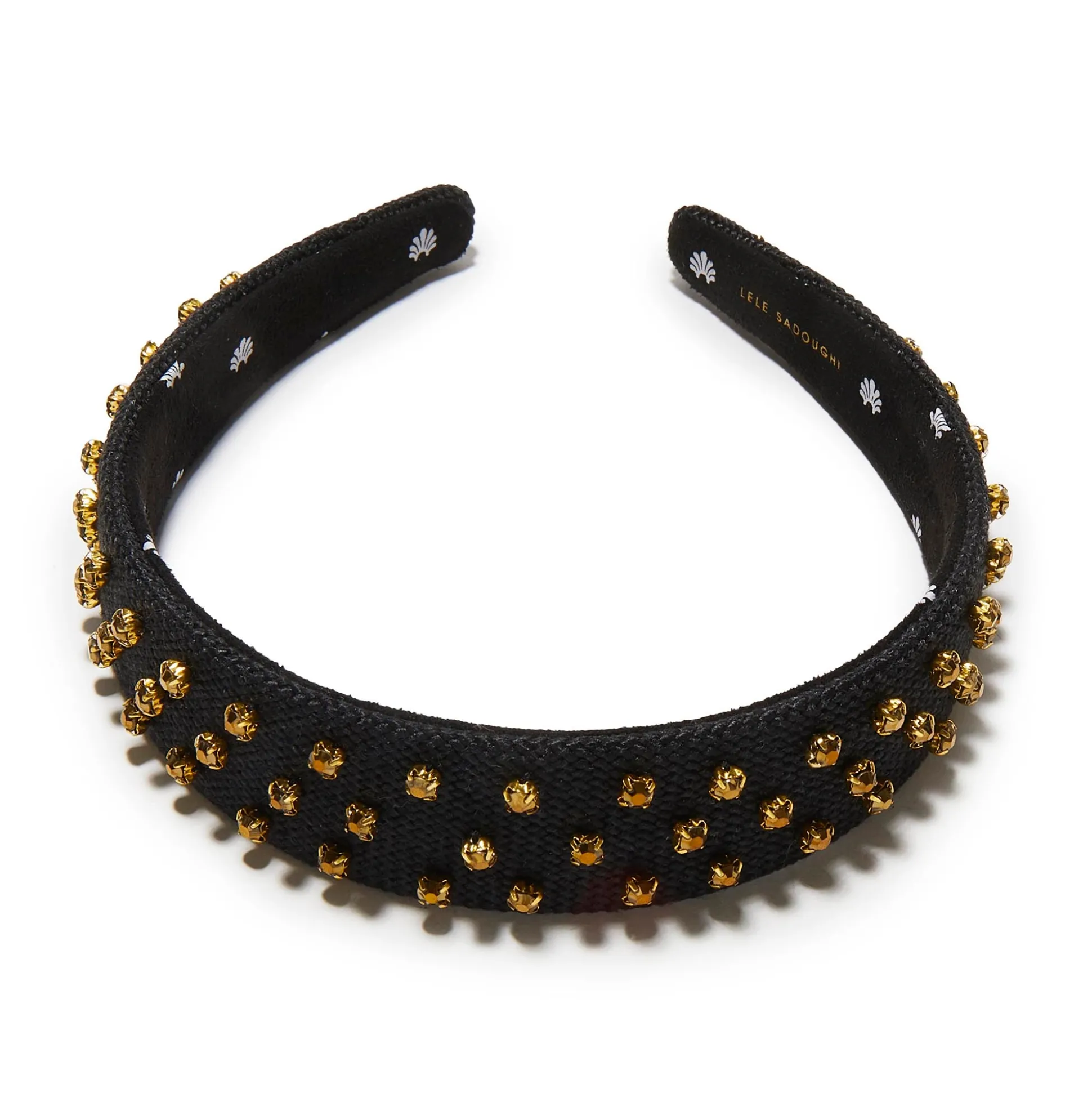CRYSTAL DORADO BURLAP BESSETTE HEADBAND