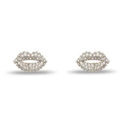 CRYSTAL LELE SADOUGHI X MARILYN MONROE PAVE KISS STUD EARRINGS