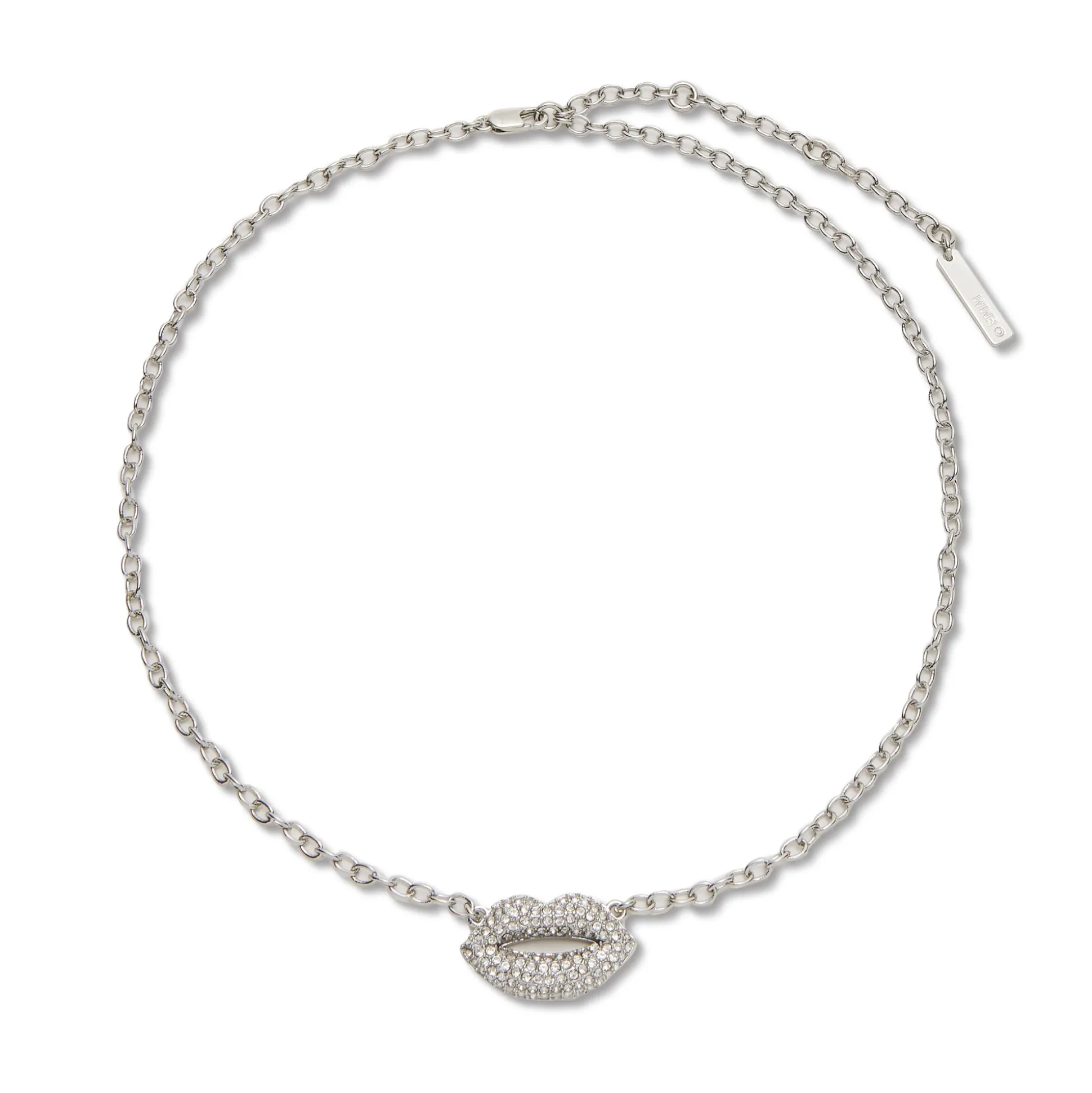 CRYSTAL LELE SADOUGHI X MARILYN MONROE PAVE KISS NECKLACE