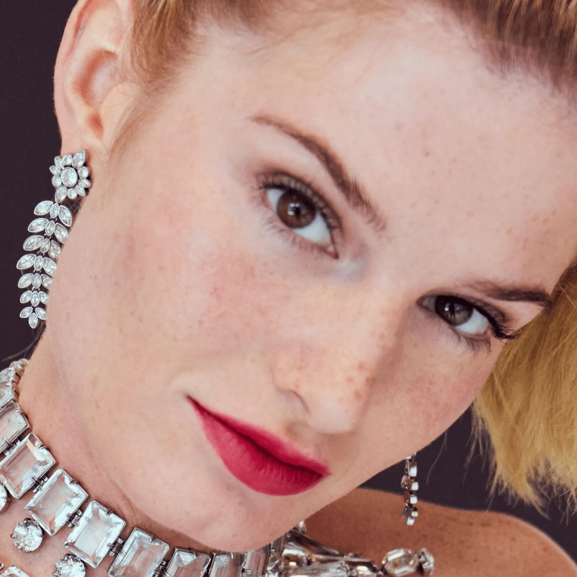 CRYSTAL LELE SADOUGHI X MARILYN MONROE FEATHER EARRINGS