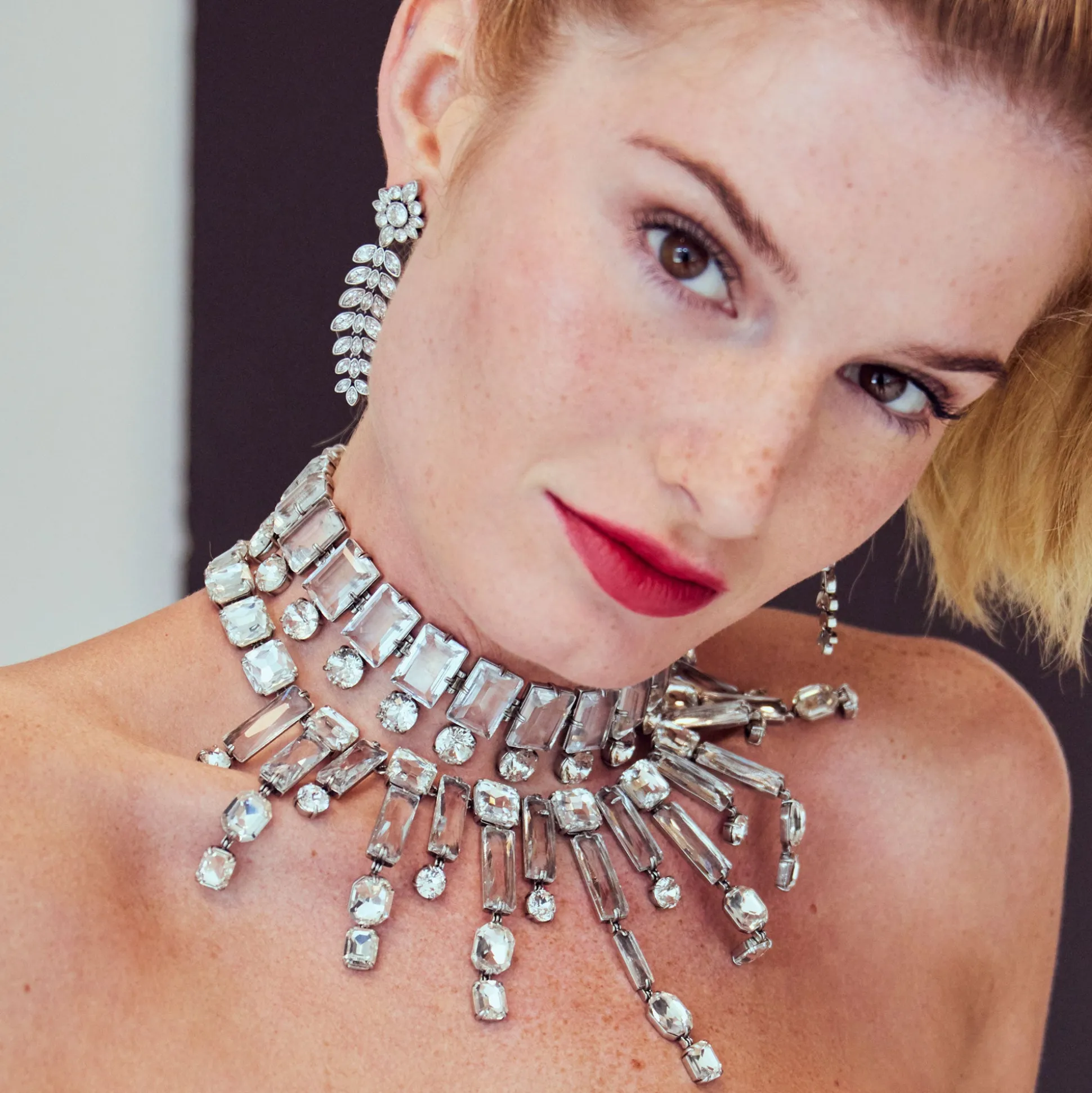 CRYSTAL LELE SADOUGHI X MARILYN MONROE FEATHER EARRINGS