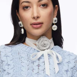 CRYSTAL PAVE ROSE CHOKER