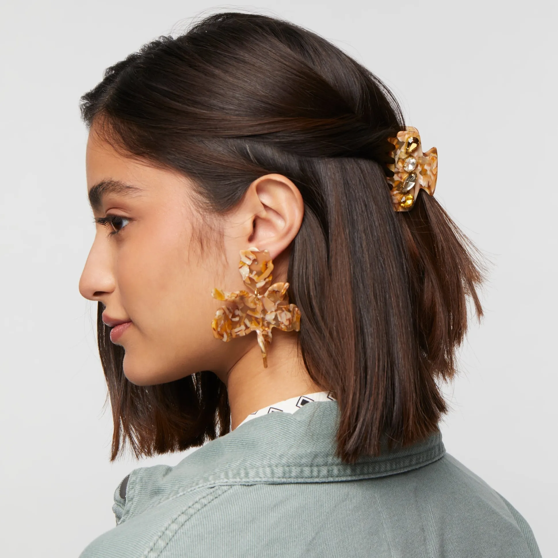 DANDELION MINI CRYSTAL CLAW CLIP