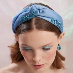 DECEMBER BLUE TOPAZ MARLENE JEWELED BIRTHSTONE HEADBAND