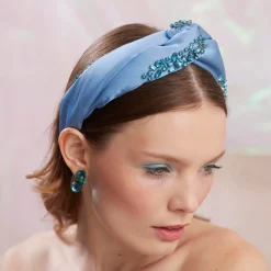 DECEMBER BLUE TOPAZ MARLENE JEWELED BIRTHSTONE HEADBAND