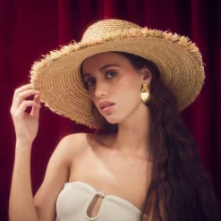 DESERT SUNSET FRINGE STRAW HAT