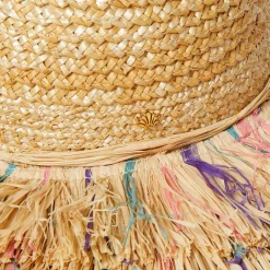 DESERT SUNSET FRINGE STRAW HAT