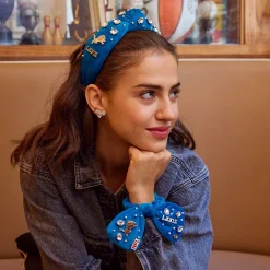 DETROIT LIONS LELE SADOUGHI X NFL BLUE BOW SCRUNCHIE