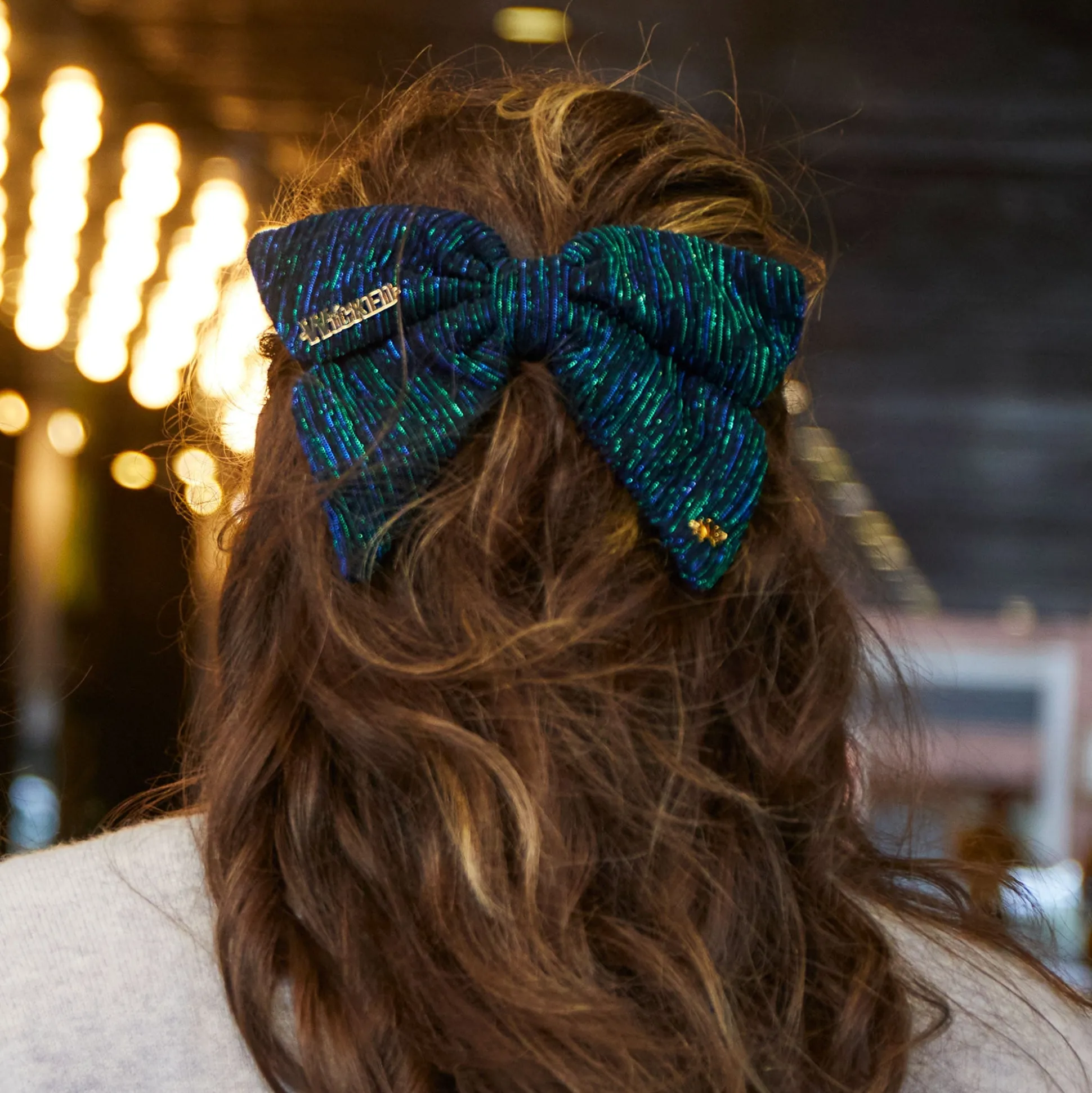 EARTH SHIMMER LELE SADOUGHI X WICKED ELPHABA BOW BARRETTE