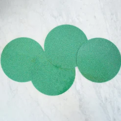 EMERALD GLITTER LUNA ROUND SET OF 4 PLACEMATS