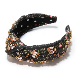 EVIE STRIPE KNOTTED LIBERTY FLORAL EMBELLISHED HEADBAND