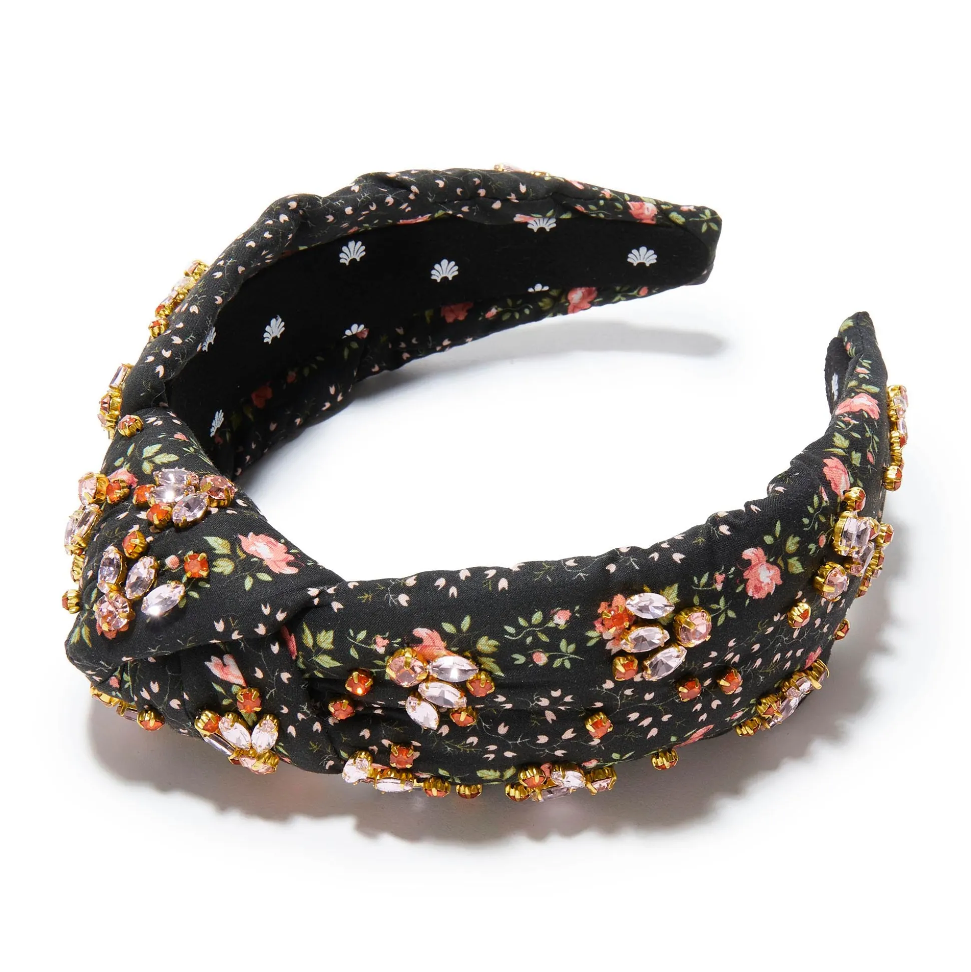 EVIE STRIPE KNOTTED LIBERTY FLORAL EMBELLISHED HEADBAND