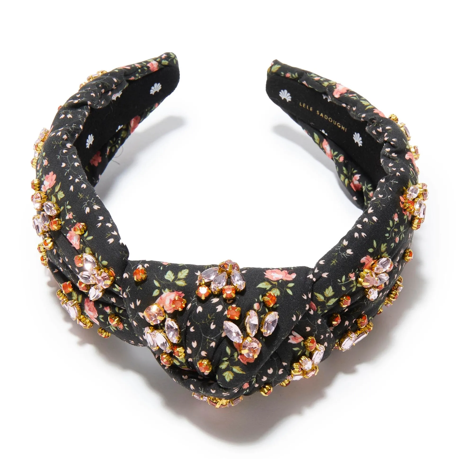 EVIE STRIPE KNOTTED LIBERTY FLORAL EMBELLISHED HEADBAND
