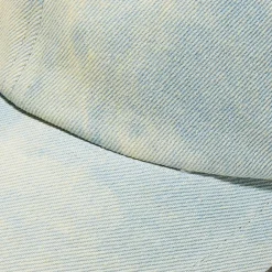 FADED DENIM BOW EMBELLISHED DENIM BASEBALL CAP