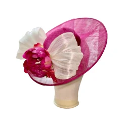 FUCHSIA PEONY LELE SADOUGHI x KGB ONE-OF-A-KIND FASCINATOR