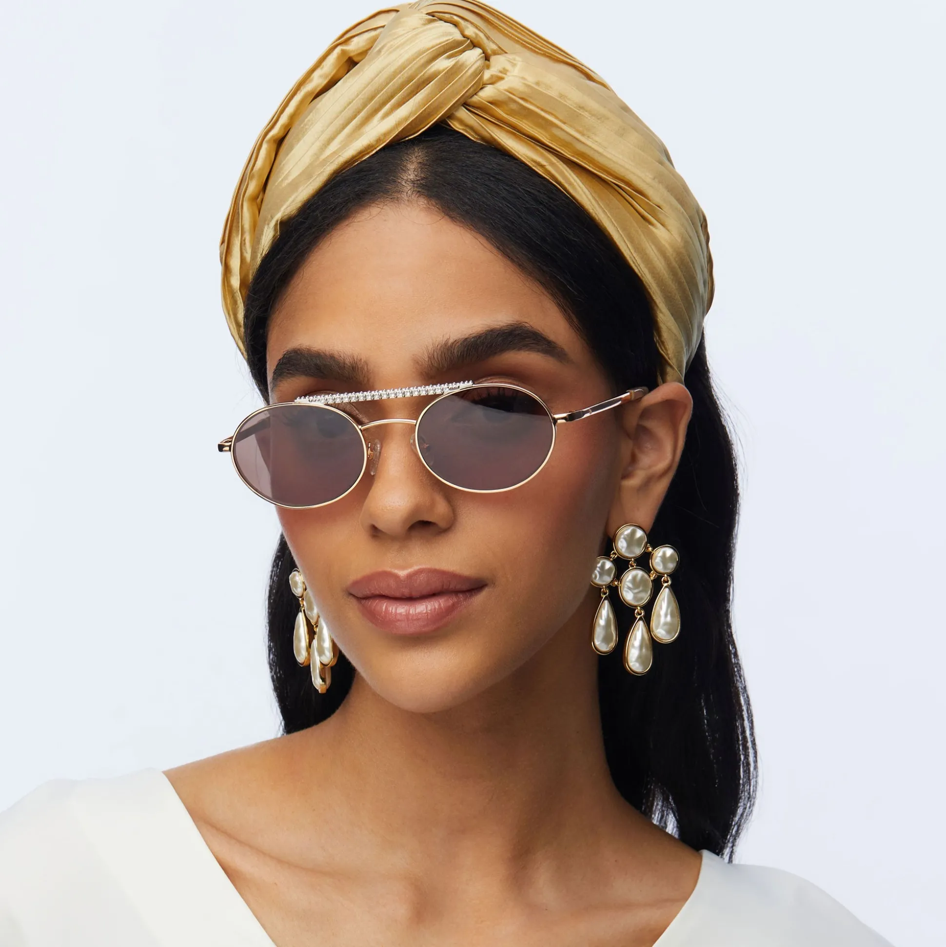 GOLD ANAHEIM AVIATOR SUNGLASSES