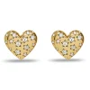 GOLD CELESTIAL HEART BUTTON EARRINGS