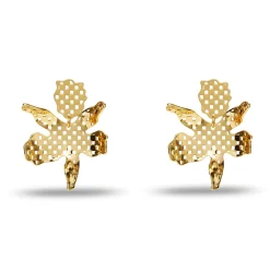 GOLD CUTOUT PAPER LILY EARRINGS