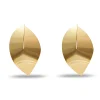 GOLD DECO FEATHER EARRINGS