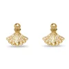 GOLD FAN SHELL EARRINGS