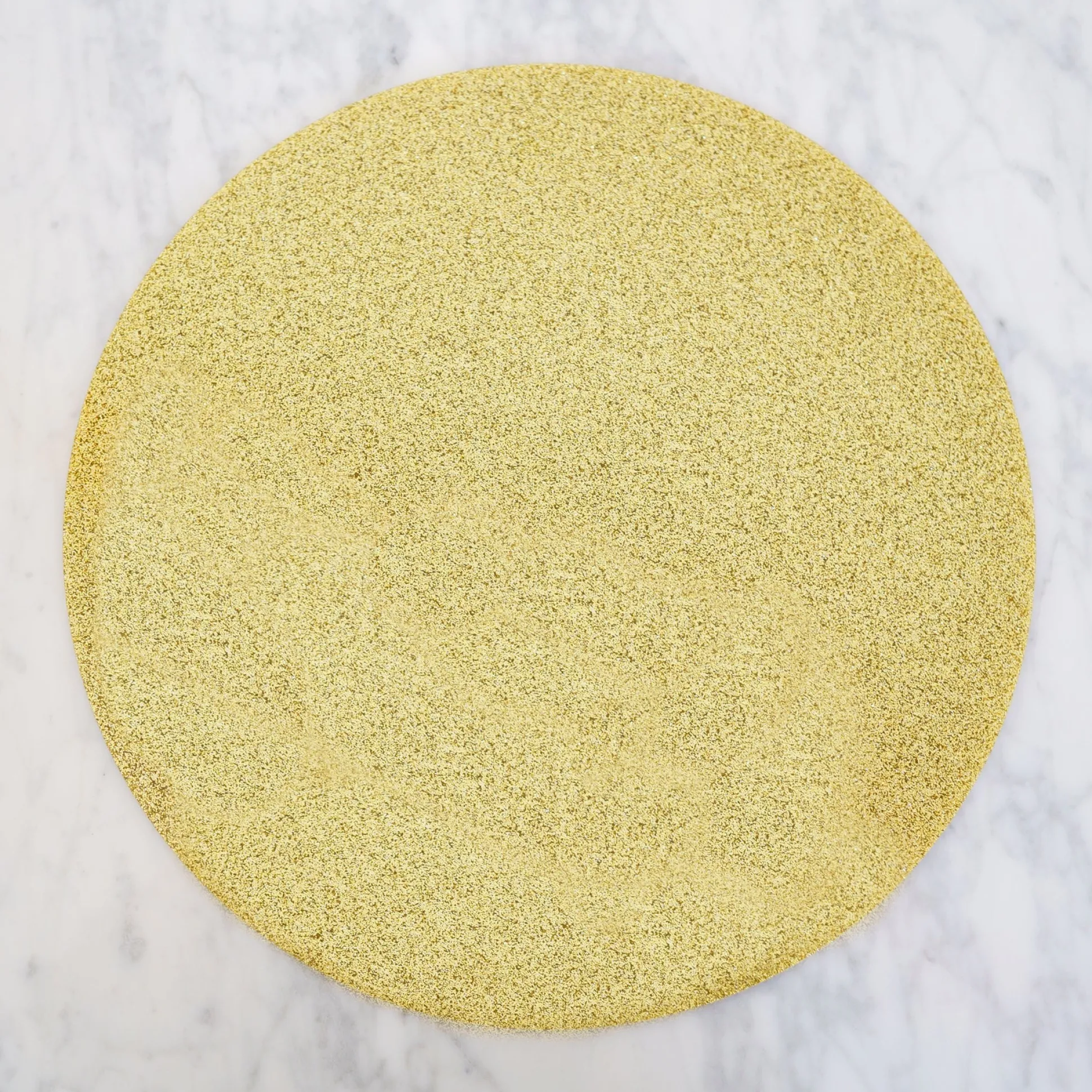 GOLD GLITTER LUNA ROUND SET OF 4 PLACEMATS