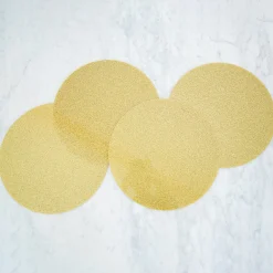 GOLD GLITTER LUNA ROUND SET OF 4 PLACEMATS
