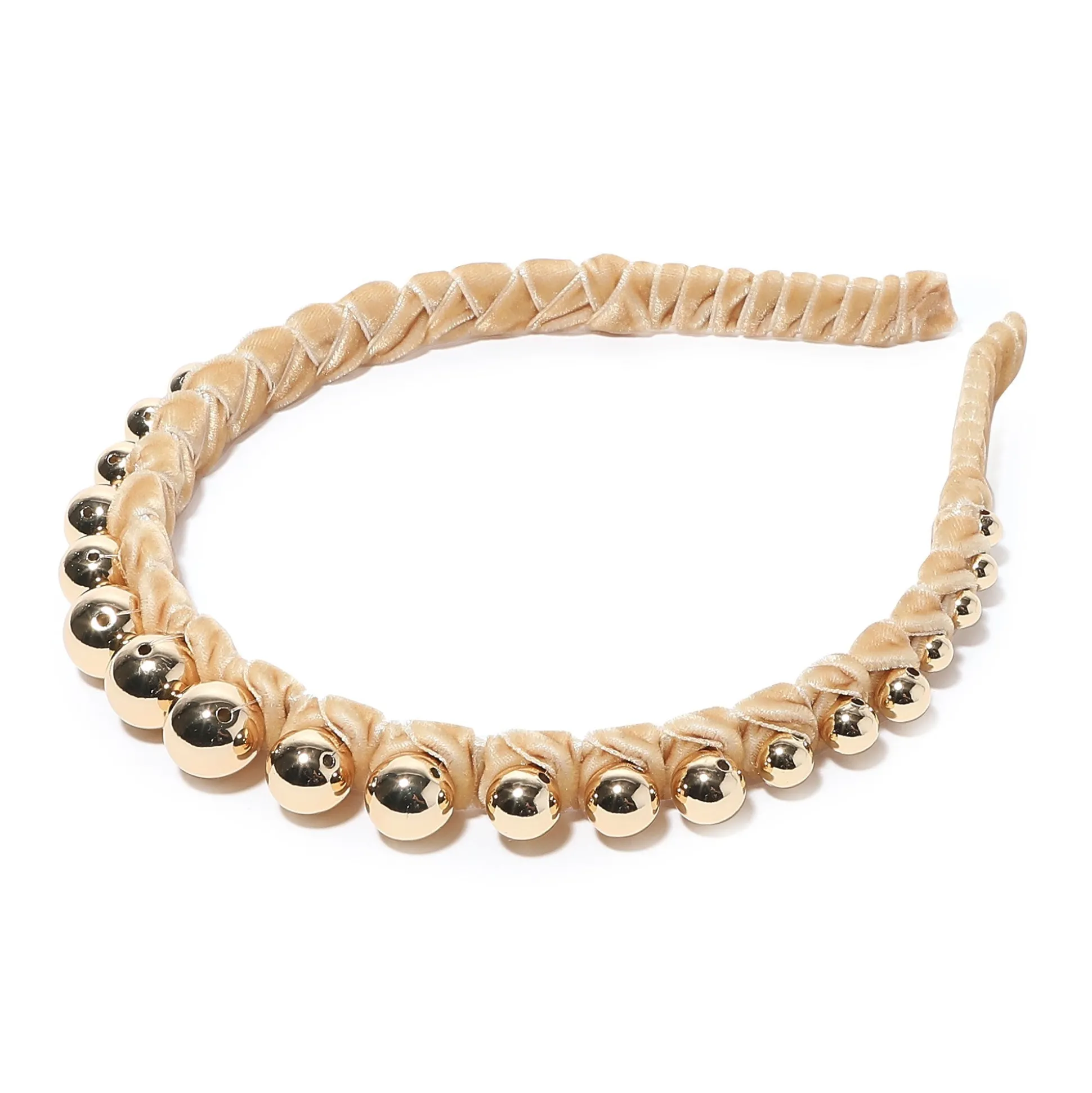 GOLD GRADUATED BEAD HEADBAND