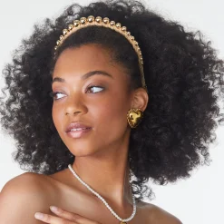 GOLD GRADUATED BEAD HEADBAND