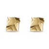 GOLD TETRA BUTTON EARRINGS