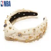 GOLDEN STATE WARRIORS LELE SADOUGHI / NBA IVORY EMBELLISHED KNOTTED HEADBAND