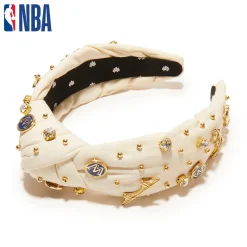 GOLDEN STATE WARRIORS LELE SADOUGHI / NBA IVORY EMBELLISHED KNOTTED HEADBAND