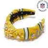 GREEN BAY PACKERS LELE SADOUGHI X NFL GOLD EMBELLISHED KNOTTED HEADBAND