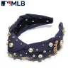 HOUSTON ASTROS LELE SADOUGHI / MLB NAVY EMBELLISHED KNOTTED HEADBAND