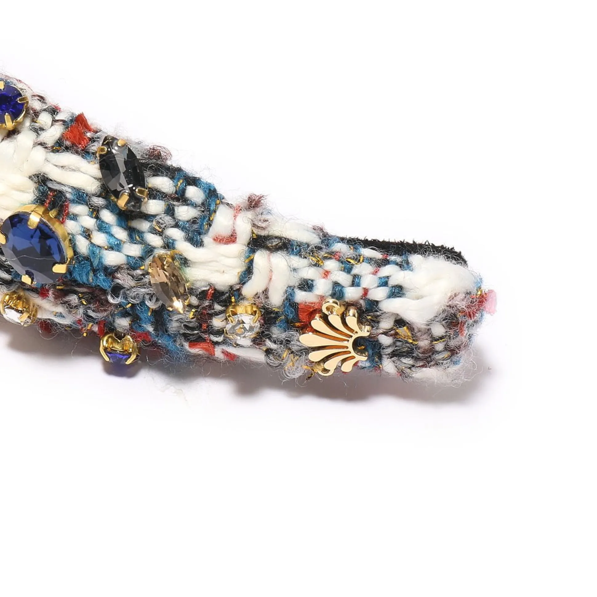 INDIGO FIELDS KIDS TWEED MIXED CRYSTAL BOWTIE HEADBAND