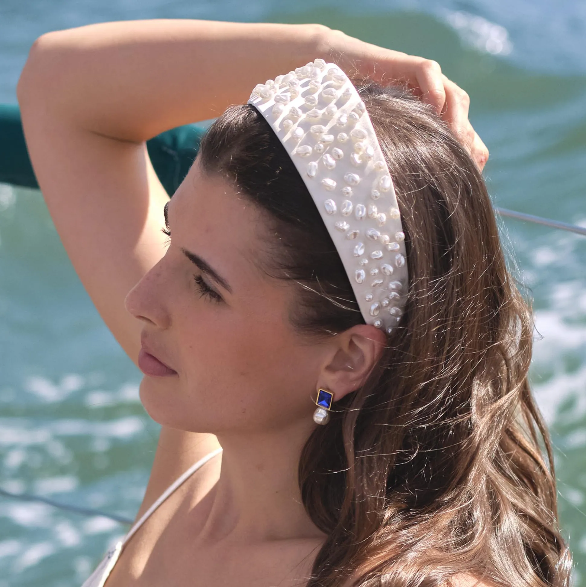 IVORY BRIGITTE COBBLESTONE HEADBAND