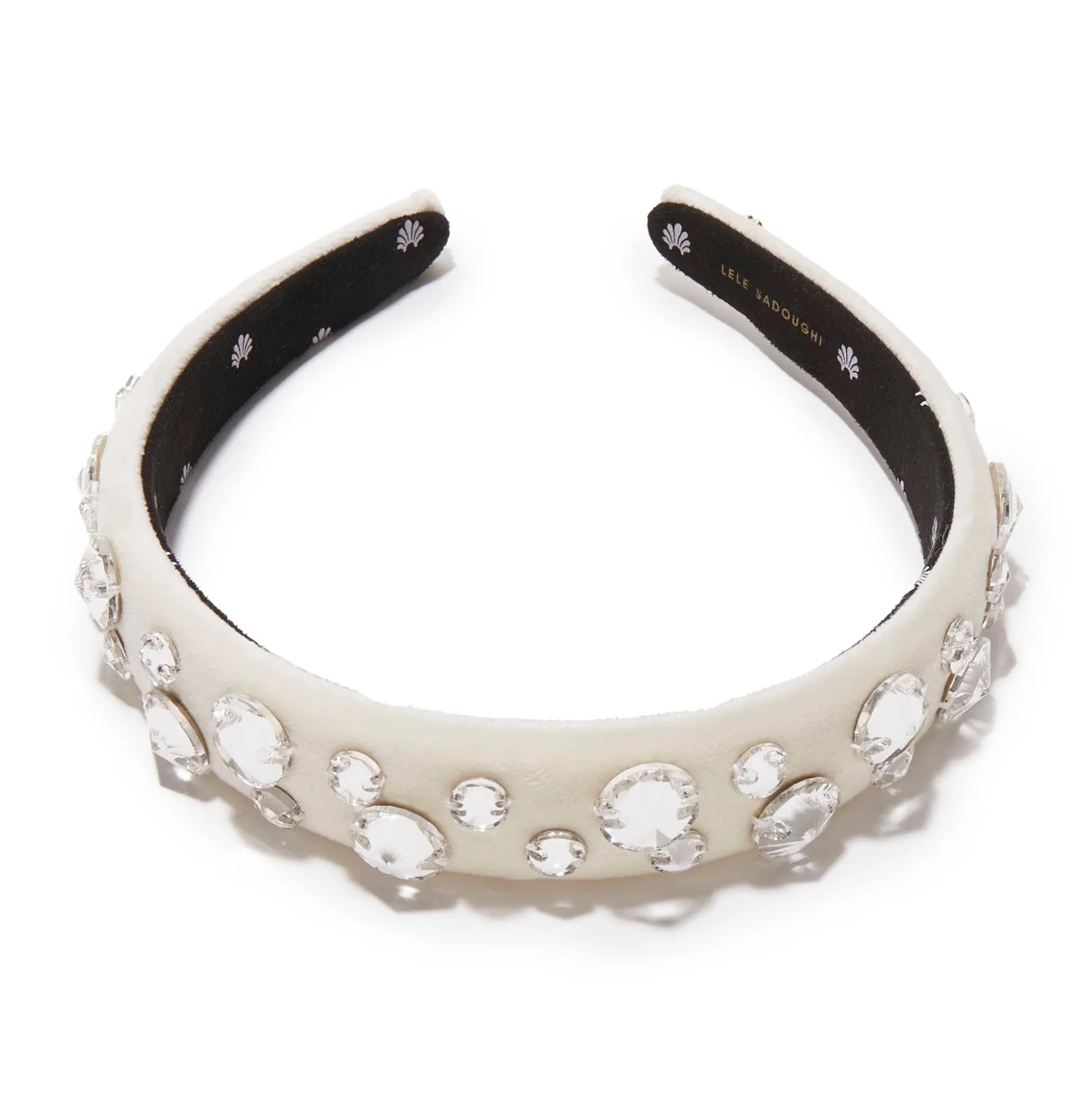 IVORY CHARLOTTE PAVE EMBELLISHED HEADBAND