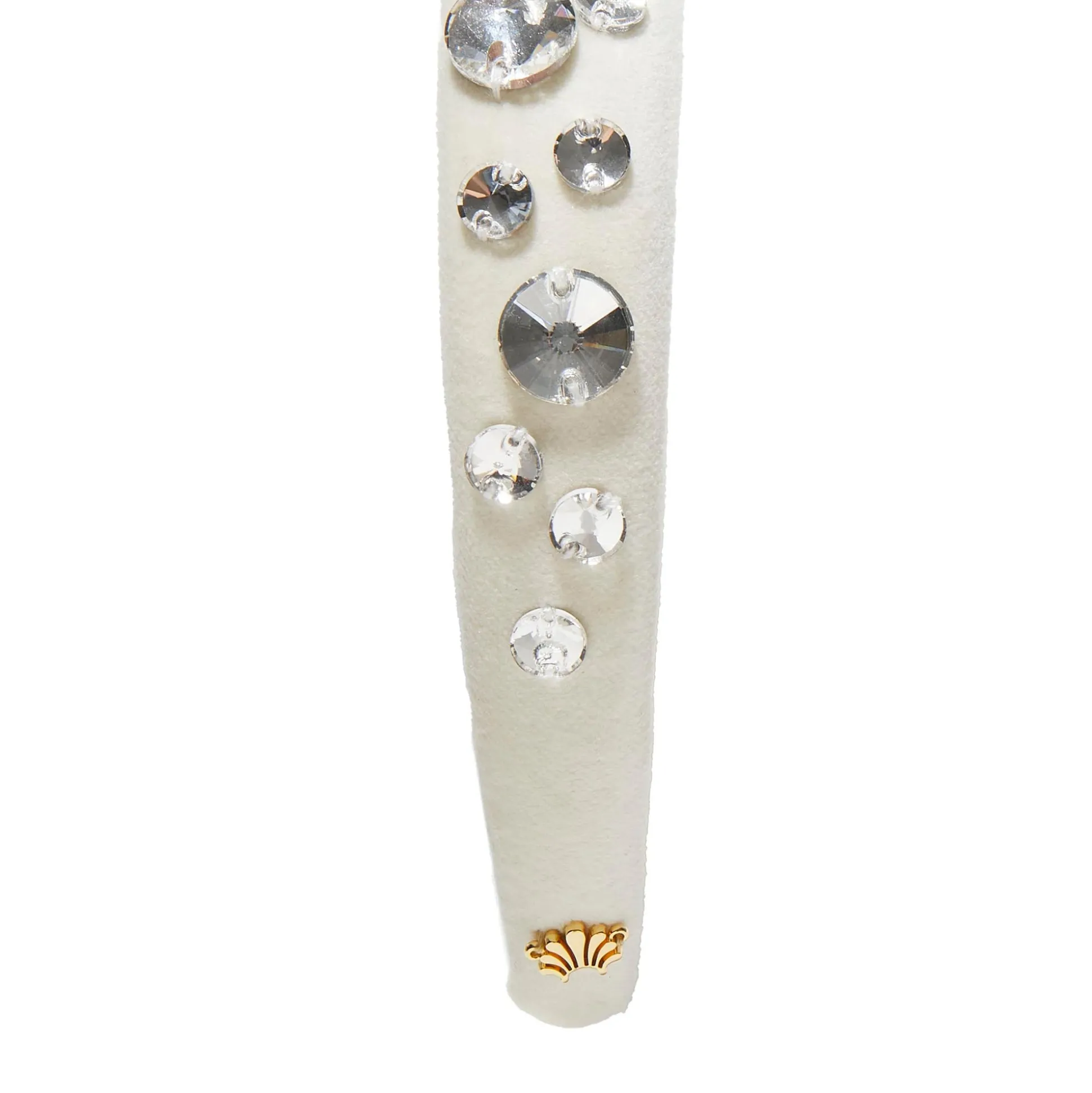 IVORY CHARLOTTE PAVE EMBELLISHED HEADBAND