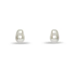 IVORY COLLECTOR BAROQUE PEARL STUD EARRINGS