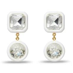 IVORY GEM DROP EARRINGS