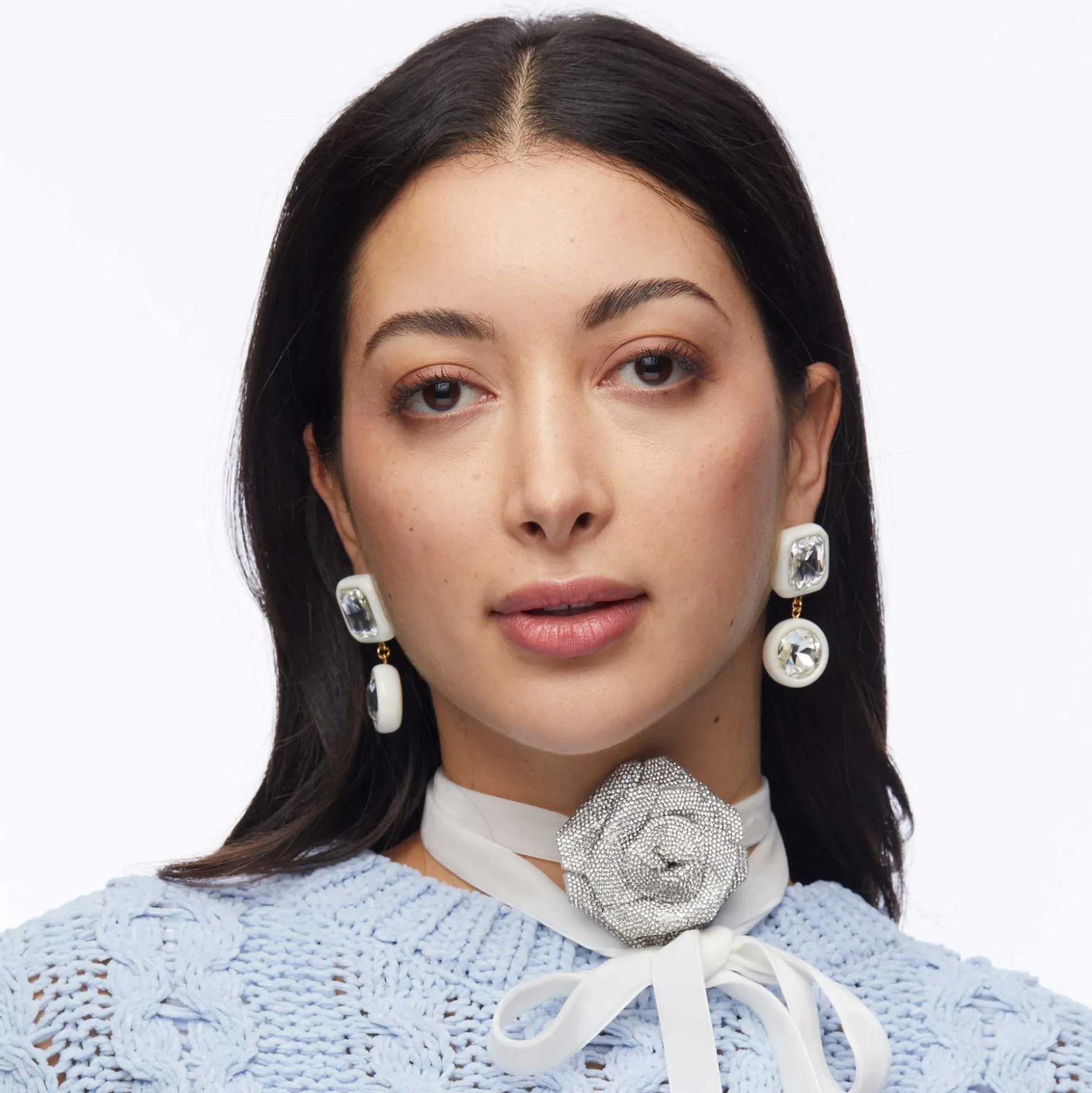 IVORY GEM DROP EARRINGS
