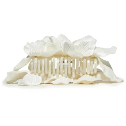 IVORY MAGNOLIA CLAW CLIP