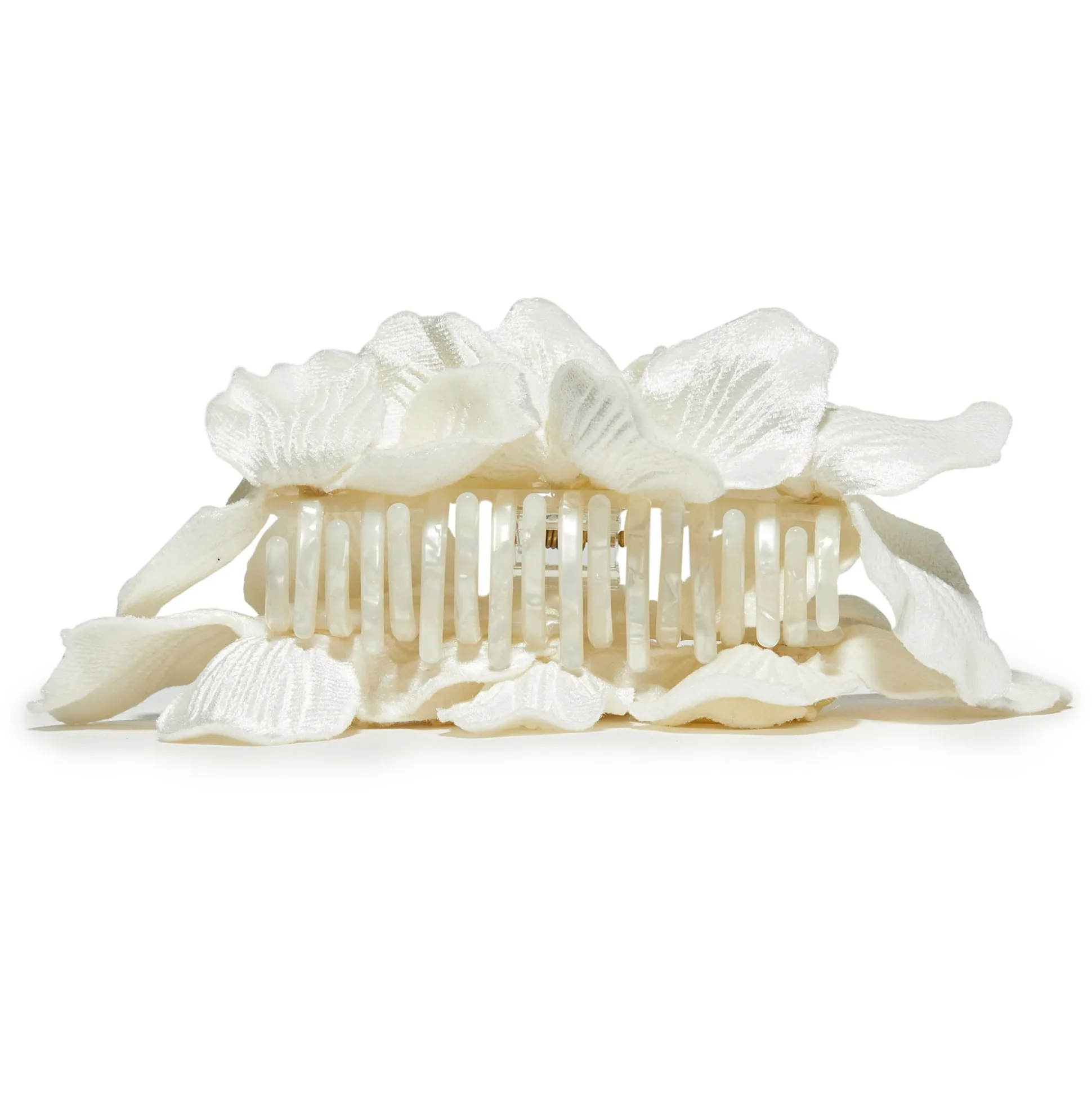 IVORY MAGNOLIA CLAW CLIP
