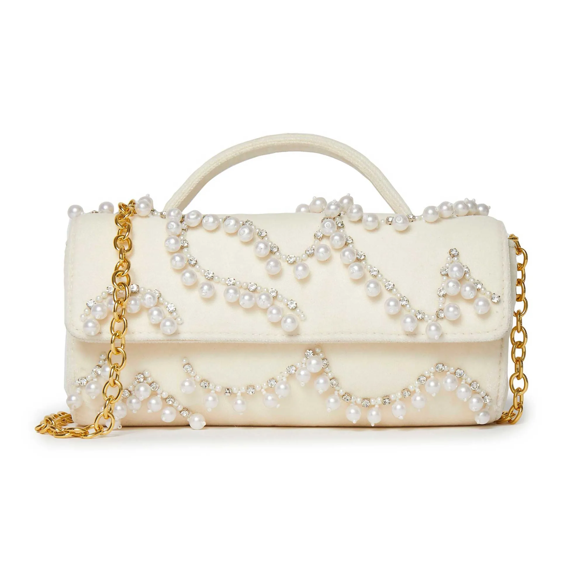 IVORY PEARL MINI TABITHA TOP HANDLE BAG