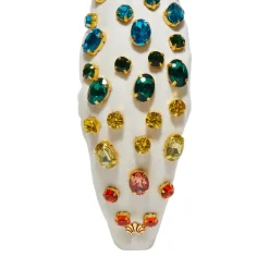 IVORY RAINBOW EXCLUSIVE KNOTTED OVAL CRYSTAL HEADBAND