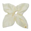 IVORY SQUARE SILK SCRUNCHIE