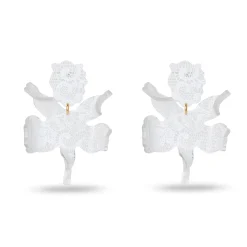 IVORY VINTAGE LACE PAPER LILY EARRINGS