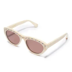 IVORY WALNUT MEMPHIS WAYFARER SUNGLASSES